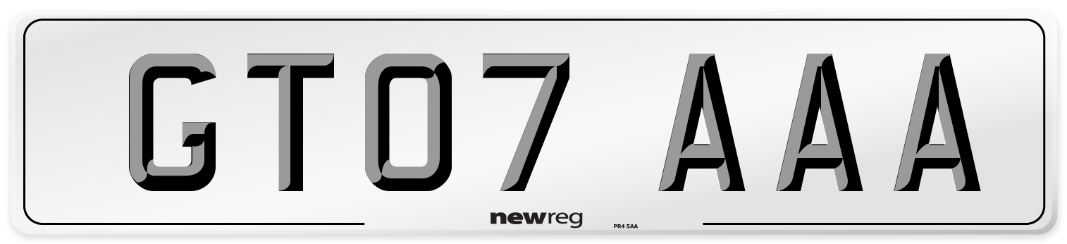 GT07 AAA Number Plate from New Reg